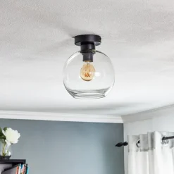 Sofia loftlampe med klart glasskærm