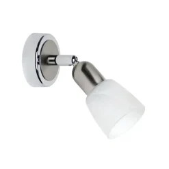 Sofia vægspot, jern/krom/hvid, fremspring 19 cm