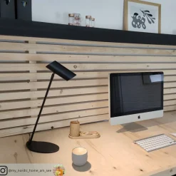 Sofistikeret skrivebordslampe Hester, sort