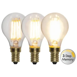 Soft Glow LED-pære E14 4 W 2.100 K dæmpes i 3 trin