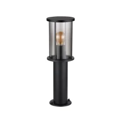 Sokkellampe Gracey, højde 45 cm, sort, stål, IP54