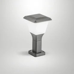 Sokkellampe Lena, 30 cm, mørkegrå, metal, E27, IP65