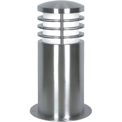 Sokkellampe Sandbanks, stål, 24 cm høj, E27, IP44