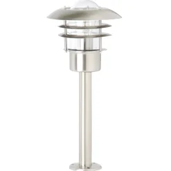 Sokkellampe Terrence, stål, højde 50 cm