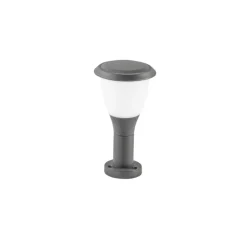 Sokkellampe Thiago, 30 cm, mørkegrå, metal, E27, IP65