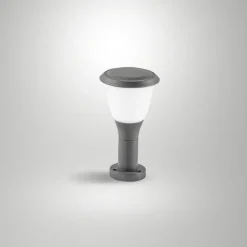 Sokkellampe Thiago, 30 cm, mørkegrå, metal, E27, IP65