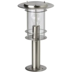 Sokkellampe York, stål, højde 40 cm, IP44, E27