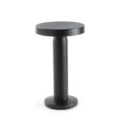 Solar-LED-bordlampe Cairo, sort, plast, IP44, 21cm