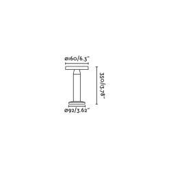 Solar-LED-bordlampe Cairo, sort, plast, IP44, 21cm
