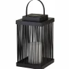 Solar-LED-terrasselampe Sophelia, 26 cm, sort, rattan
