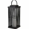 Solar-LED-terrasselampe Sophelia, 36 cm, sort, rattan