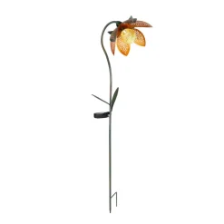 Solcelle-dekolampe 33653 jordspyd, enkelt blomst