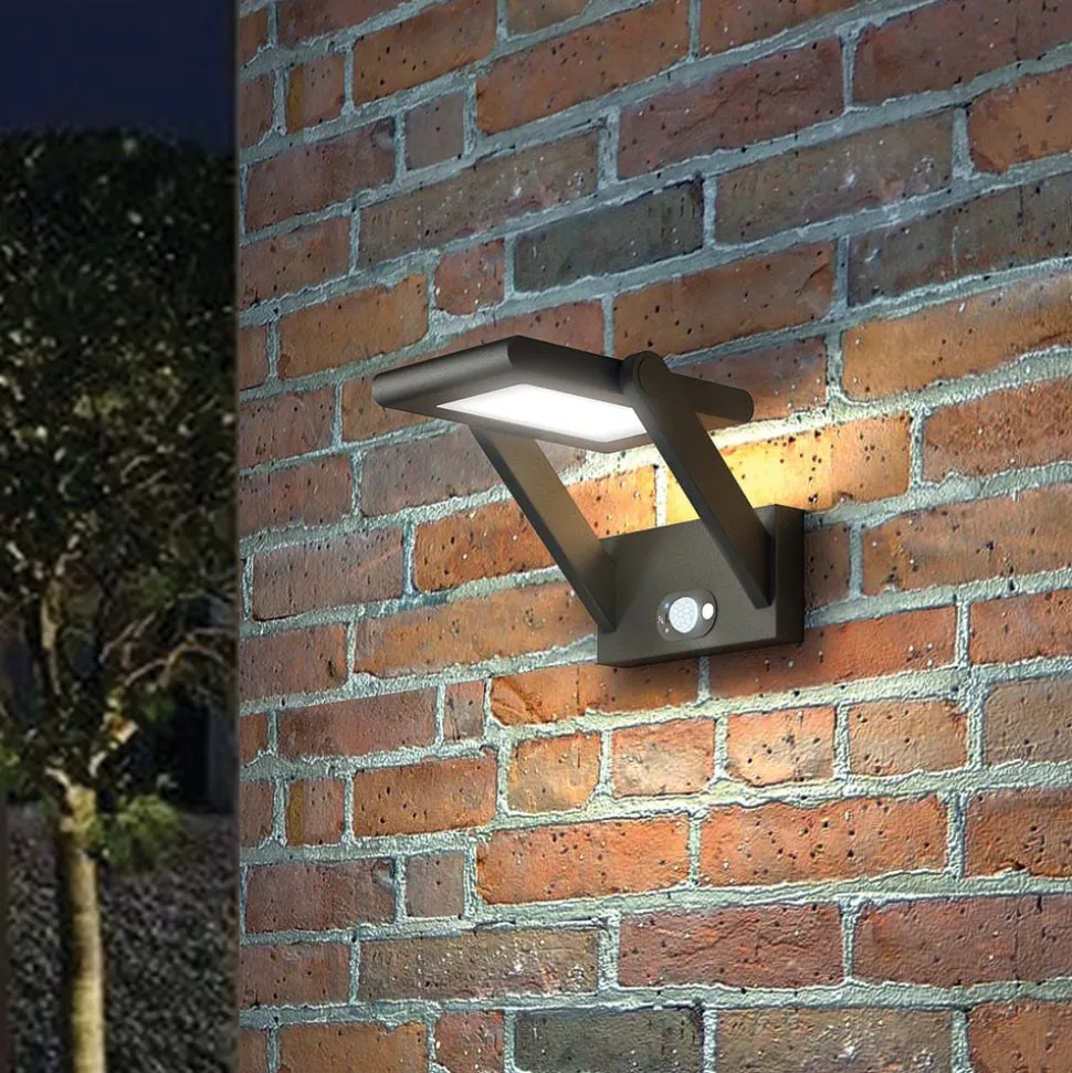 Solcelledrevet LED-udendørsvæglampe Valerian