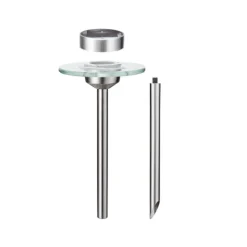 Solcellelampe i ædelstål Ufo med LED, IP44
