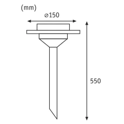 Solcellelampe i ædelstål Ufo med LED, IP44