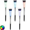 Solcellelampe Navin, RGB farveskift, 5’er sæt