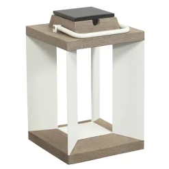 Solcellelanterne Teckalu, Duratek/hvid, 36,5 cm