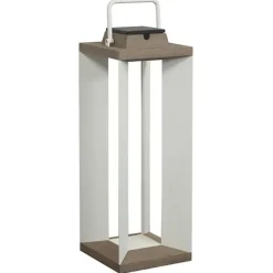Solcellelanterne Teckalu, Duratek/hvid, 65,5 cm
