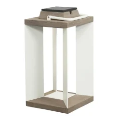 Solcellelanterne Teckalu, Duratek/hvid, 45,5 cm