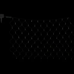 Solcelle-LED-lysforhæng IP44 110x90cm 100 lk