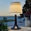 Soldreven LED bordlampe Assisi Sitra, i sort