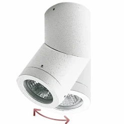 Soleo spotlight, hvid, IP44, drejelig, aluminium