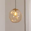 Sol-glaspendel, Ø 35 cm, sort/ravgylden