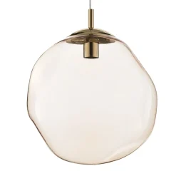 Sol-glaspendel, Ø 35 cm, sort/ravgylden
