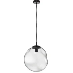 Sol glaspendel, Ø 35cm, sort/røggrå