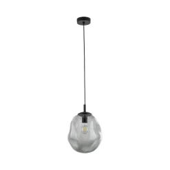 Sol Mini pendel, glas, Ø 25 cm, sort/grafitgrå