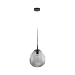 Sol Mini pendel, glas, Ø 25 cm, sort/grafitgrå