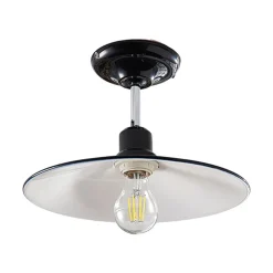Sort loftlampe Phinea i metal, vintagelook