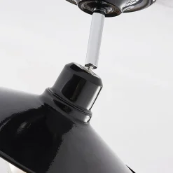 Sort loftlampe Phinea i metal, vintagelook