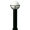 Sort pullertlampe med opalglas