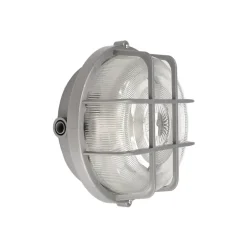 Sotano Retro lampe til vådrum, grå, Ø 18 cm, plast IP44