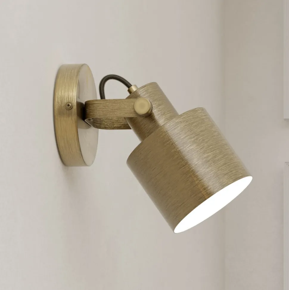 Southery vægspot, creme-guld børstet, 1 lyskilde