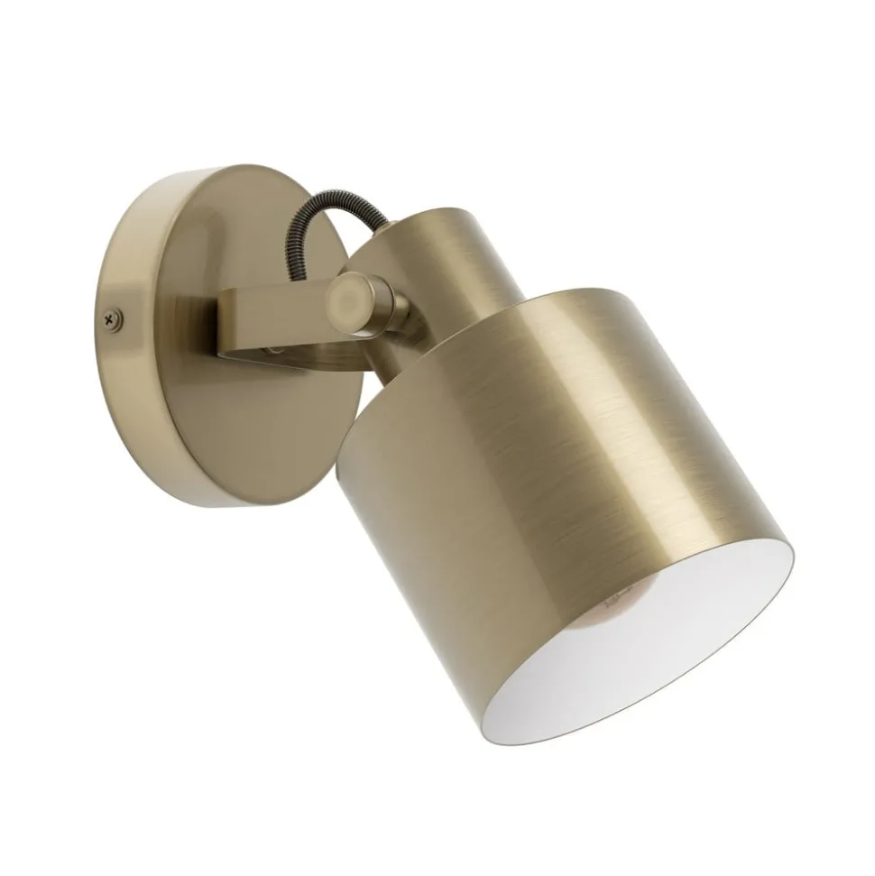 Southery vægspot, creme-guld børstet, 1 lyskilde