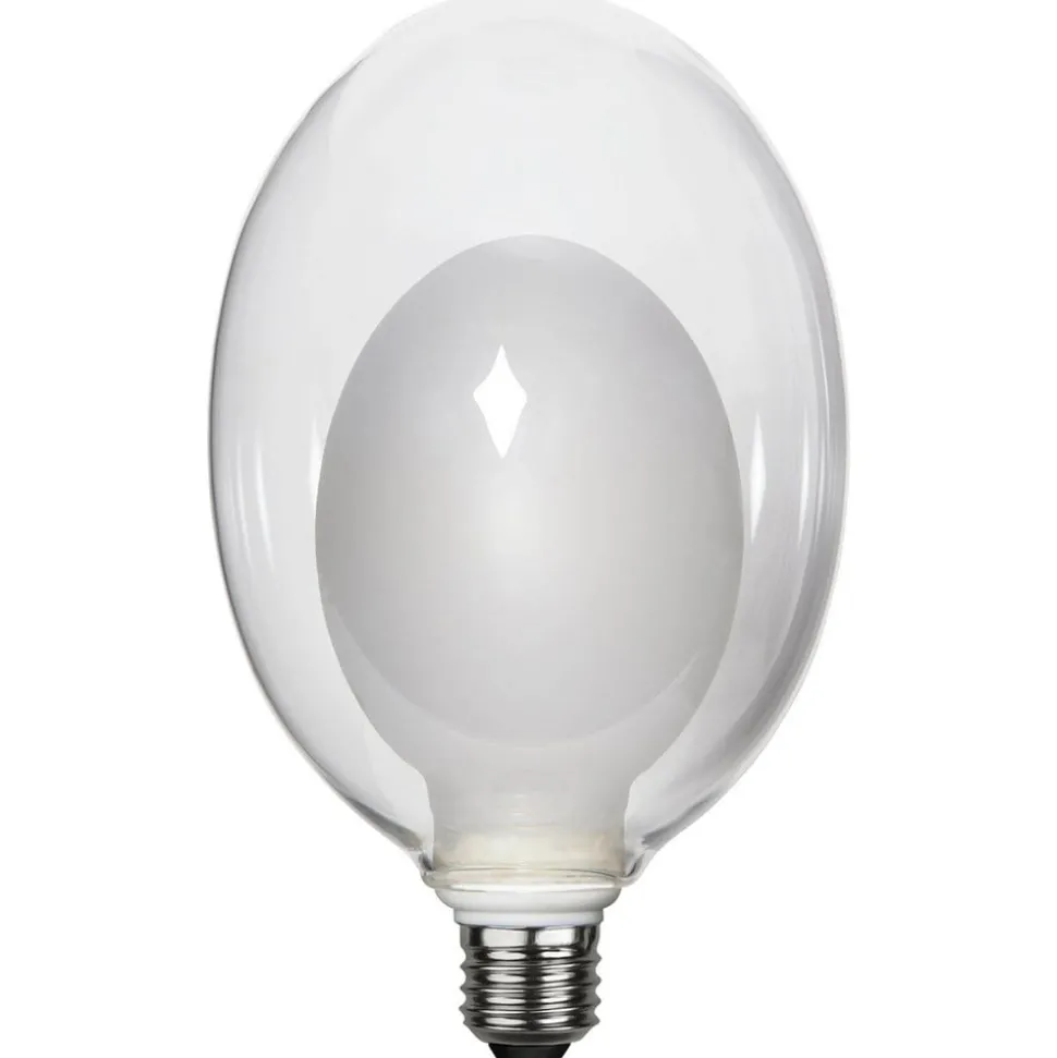 Space E27 D120 LED-pære 3,5 W, opal, 3-trins dæmp.