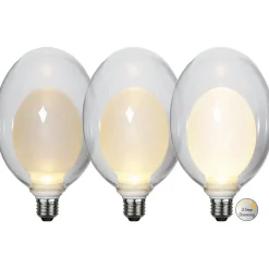 Space E27 D120 LED-pære 3,5 W, opal, 3-trins dæmp.