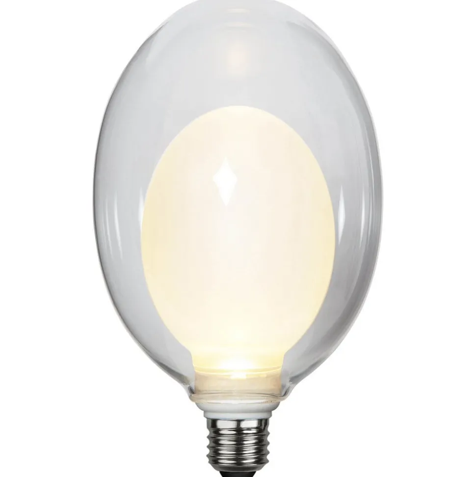 Space E27 D120 LED-pære 3,5 W, opal, 3-trins dæmp.