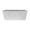 Sparkle LED-loftlampe CCT dim stål 45x45cm