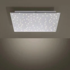 Sparkle LED-loftlampe CCT dim stål 45x45cm