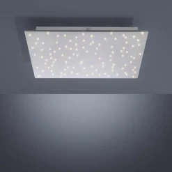 Sparkle LED-loftlampe CCT dim stål 45x45cm