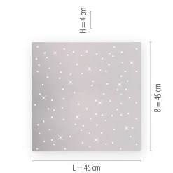 Sparkle LED-loftlampe CCT dim stål 45x45cm