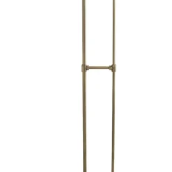 Sphere gulvlampe, antik messing, med glaskugle