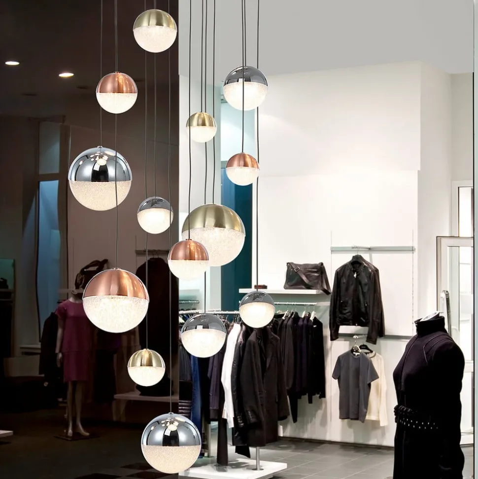 Sphere LED-hængelampe, flerfarvet, 14 lk., app