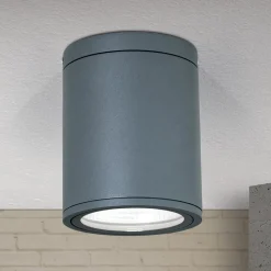 Sputnik LED-loftlampe, IP65, Ø 9 cm, antracit