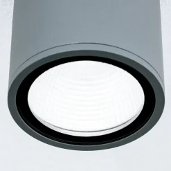 Sputnik LED-loftlampe, IP65, Ø 9 cm, antracit