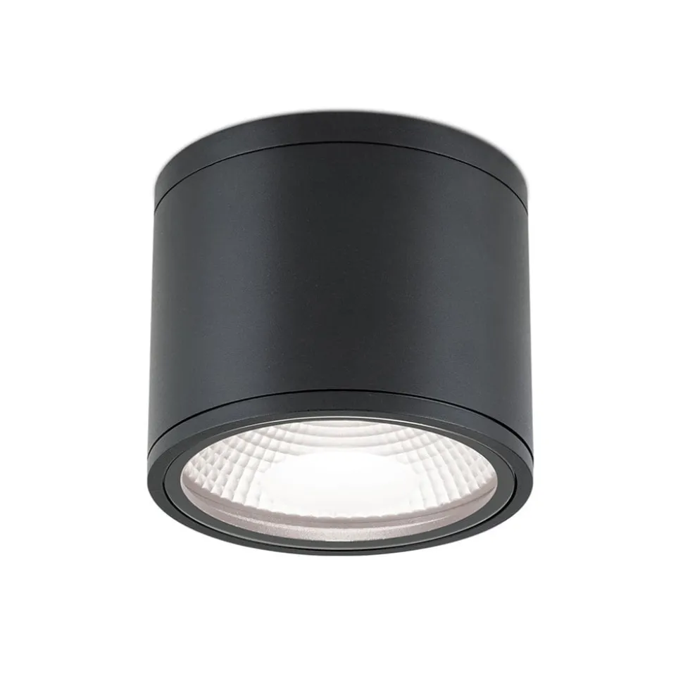 Sputnik LED-loftspot, IP65, Ø 14,5 cm, sort