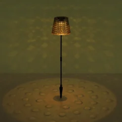 36635-2S solcelle-lampe med jordspyd, 2, sort/røg